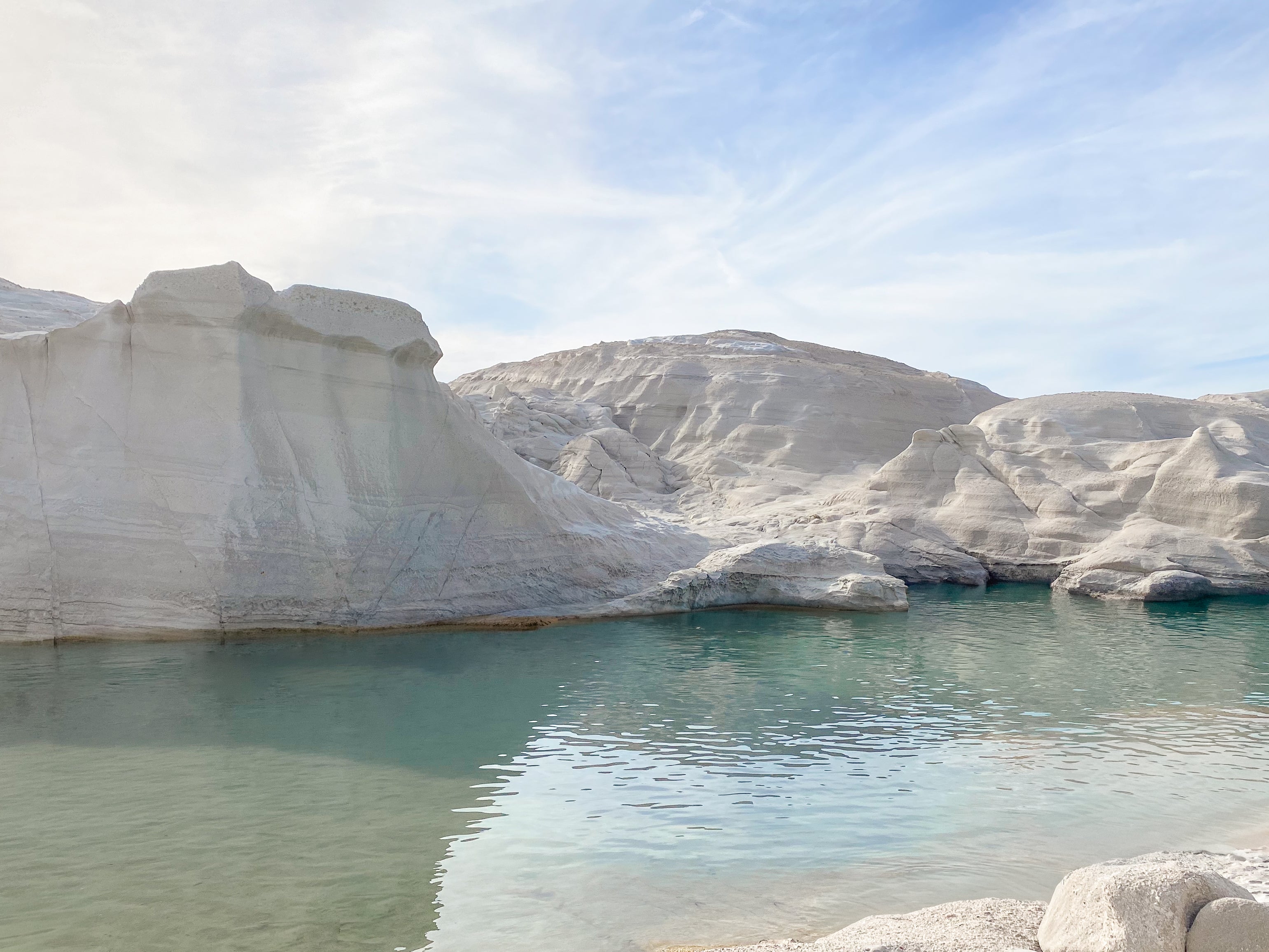 Milos Sarakiniko beach at sunset Mediterranean travel photography print