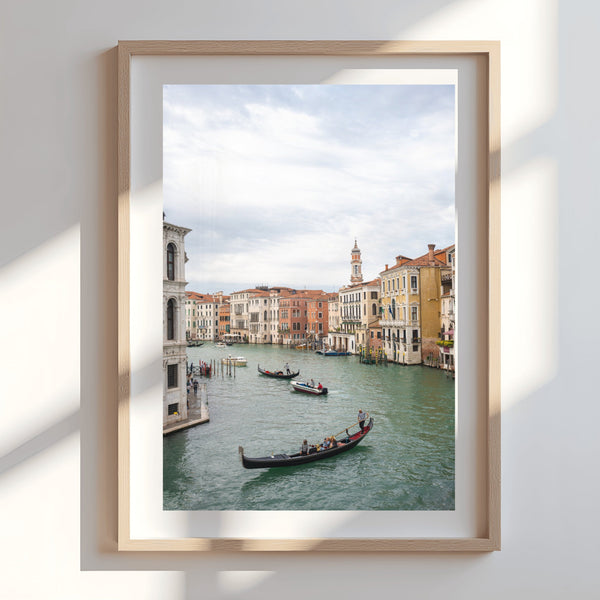 Venice waterways and historic buildings custom travel photography wall art